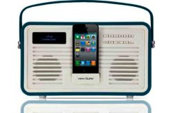 View Quest Retro DAB Radio with 30-Pin iPod Dock - Teal